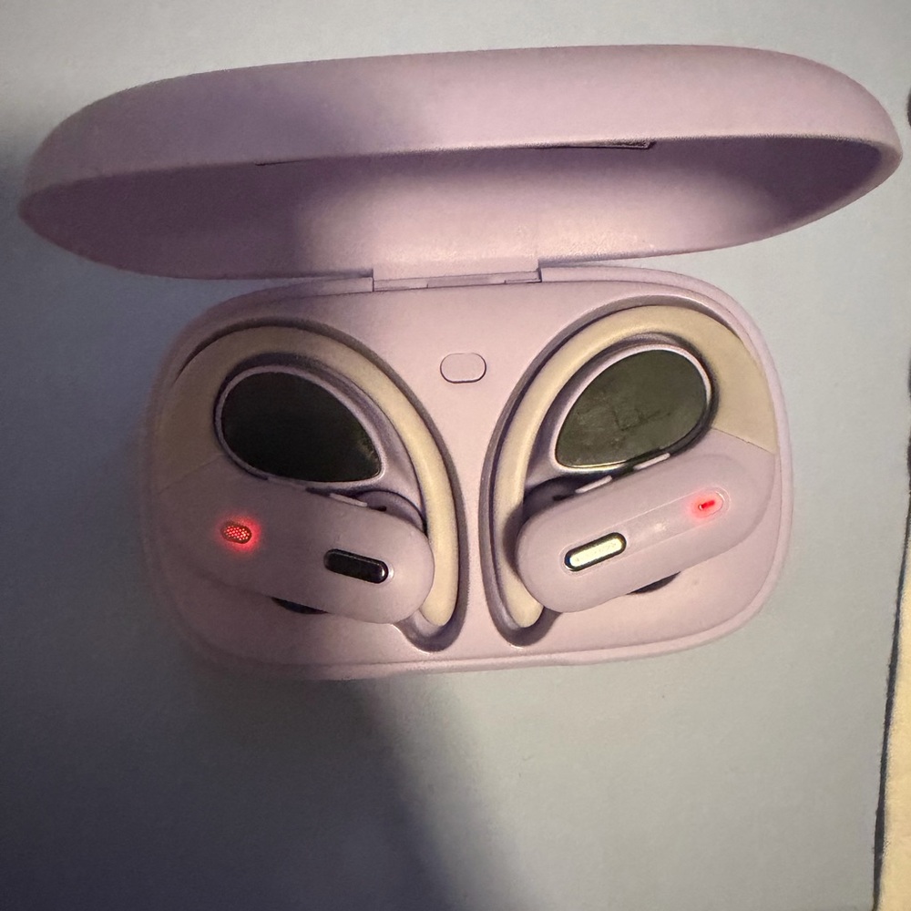 Purple Wireless Earbuds with Charging Case